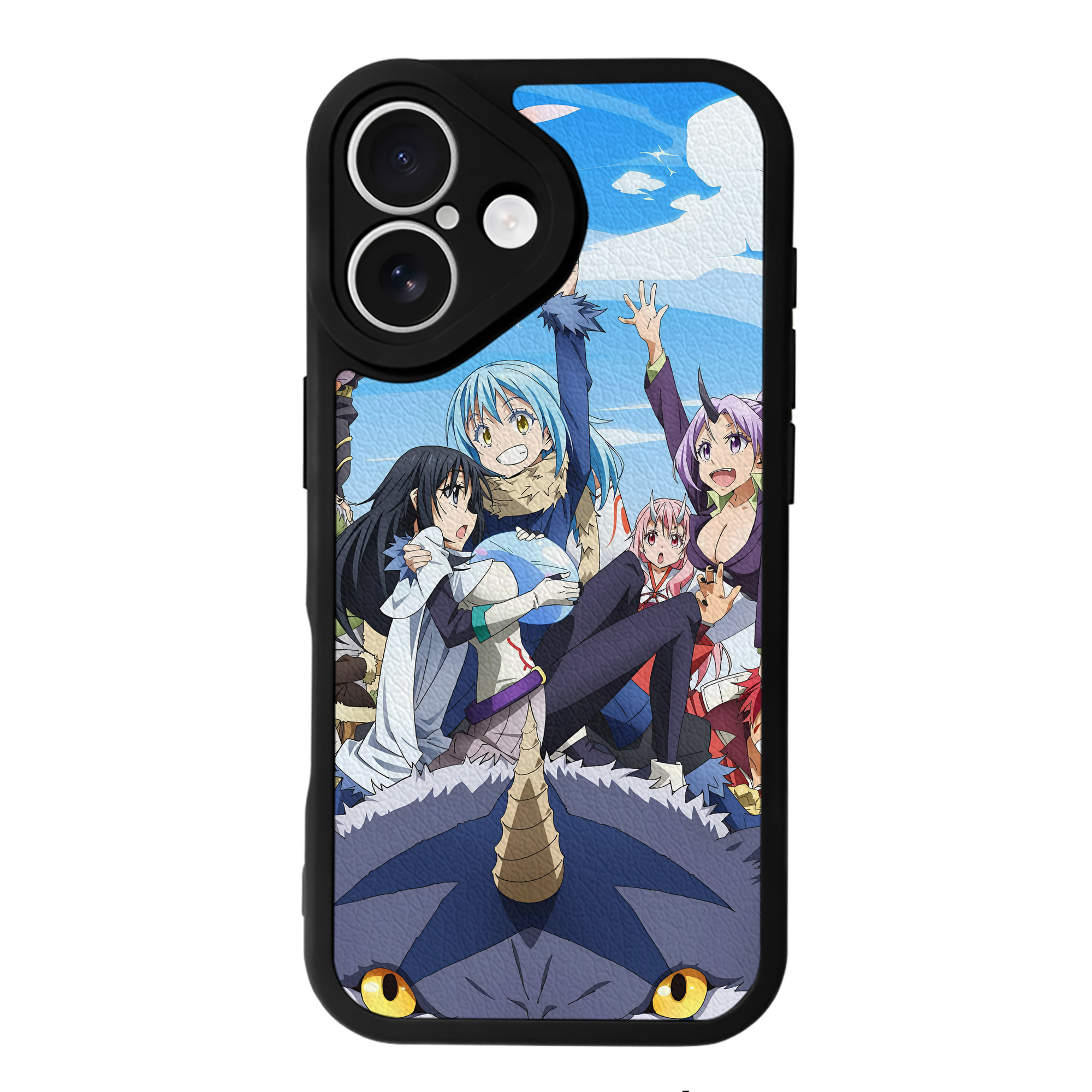 （画像用） 転スラ Regarding Reincarnated to Slime 【iPhone 16シリーズ対応】シリコンスマホケース（レザー調） 材質：シリコン